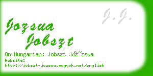 jozsua jobszt business card